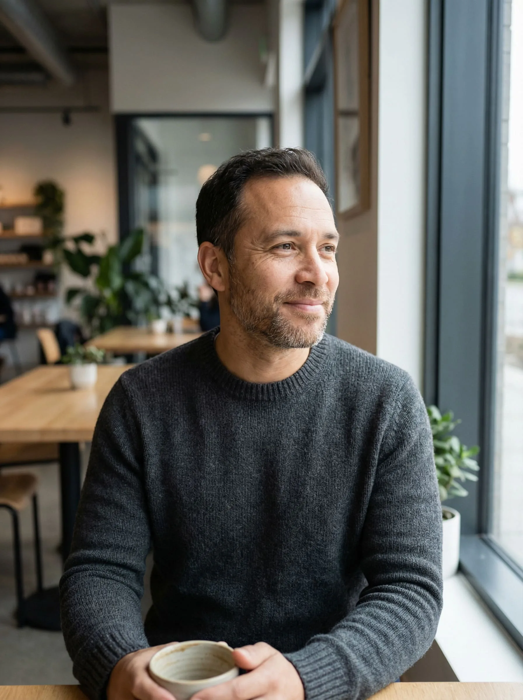 After photo — coffee shop portrait