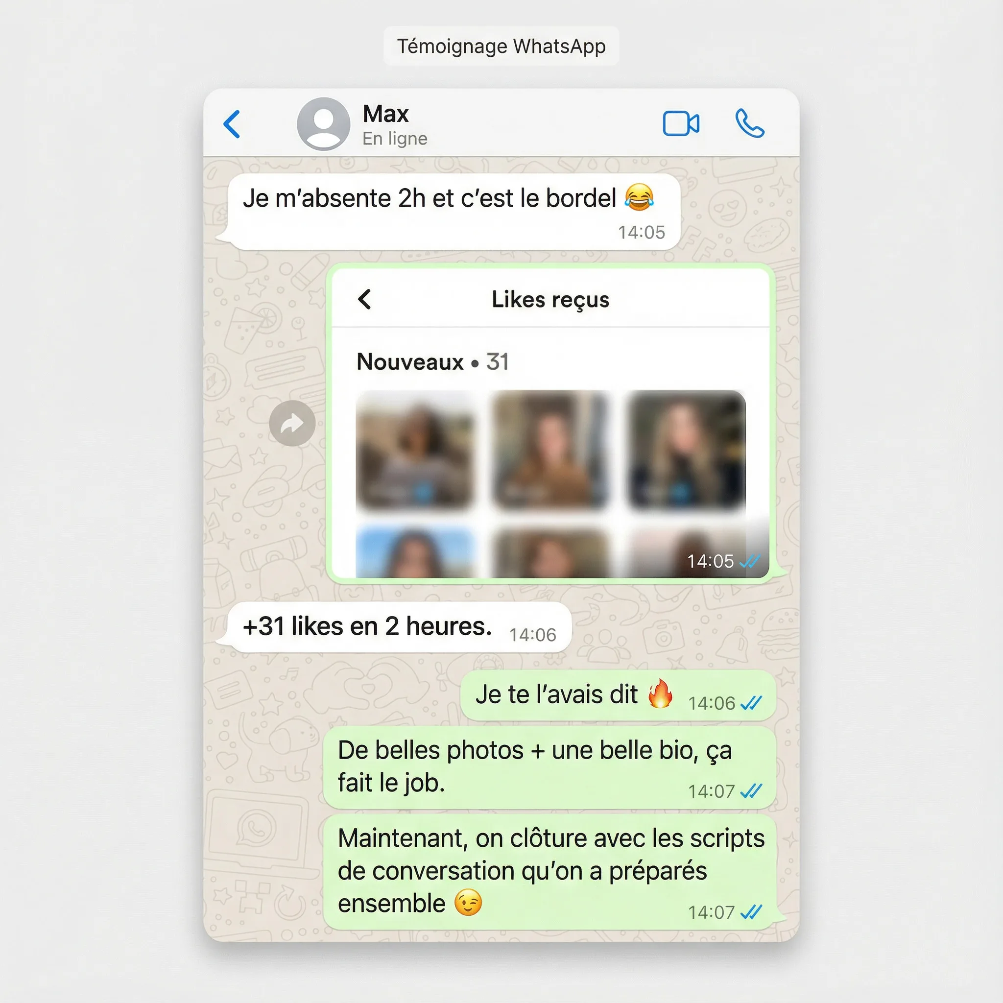 Témoignage Bumble — coaching PhotoDatingLab